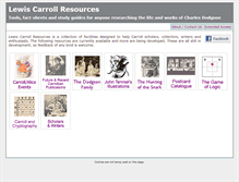 Tablet Screenshot of lewiscarrollresources.net